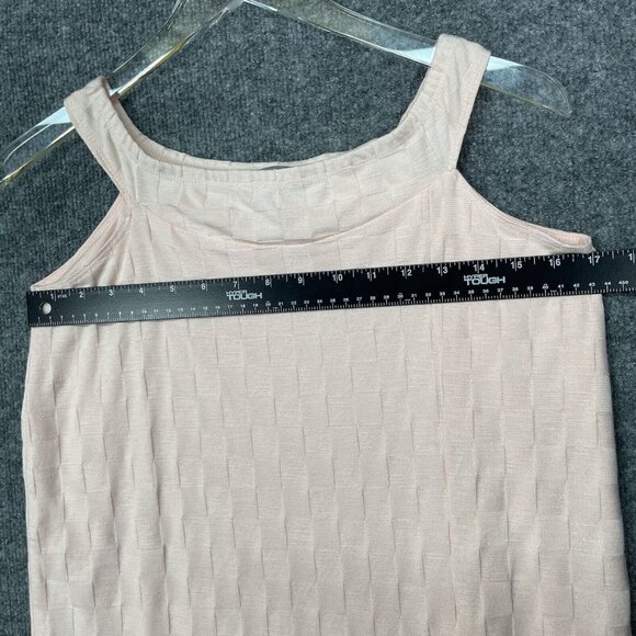 Urban Outfitters Dress Womens Medium Pink Checkered Knit Sleeveless Slit Stretch - Picture 4 of 10